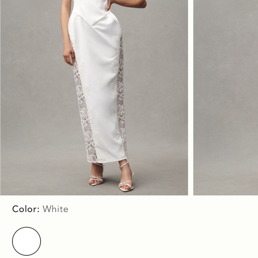 Elegant White Lace Gown